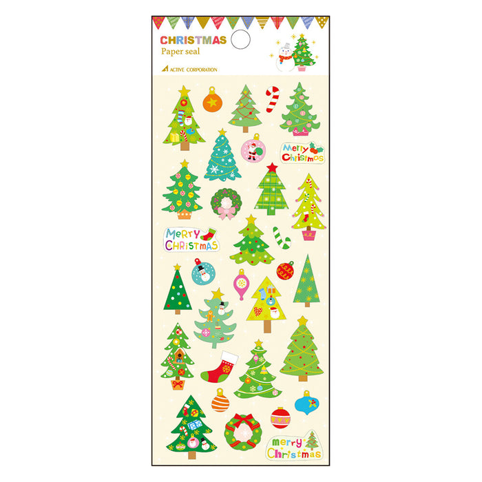 Christmas Paper Stickers - Christmas Trees