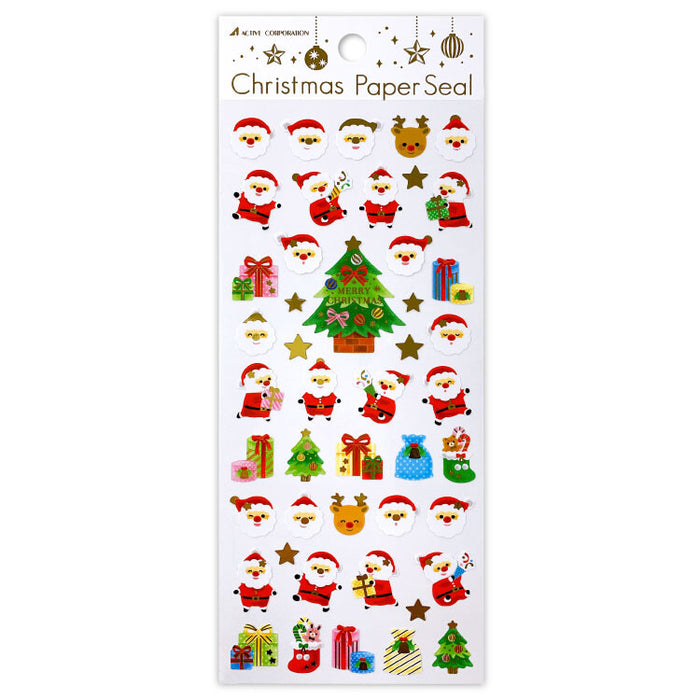 Christmas Paper Stickers - Cute Santa