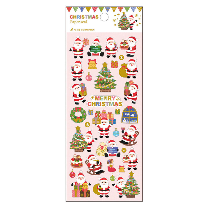 Christmas Paper Stickers - Santa