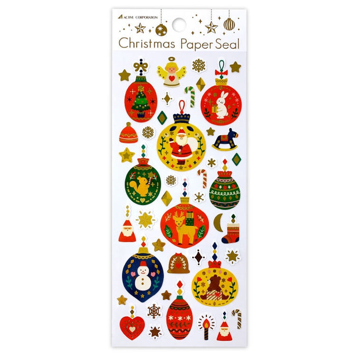 Christmas Paper Stickers - Christmas Ornaments