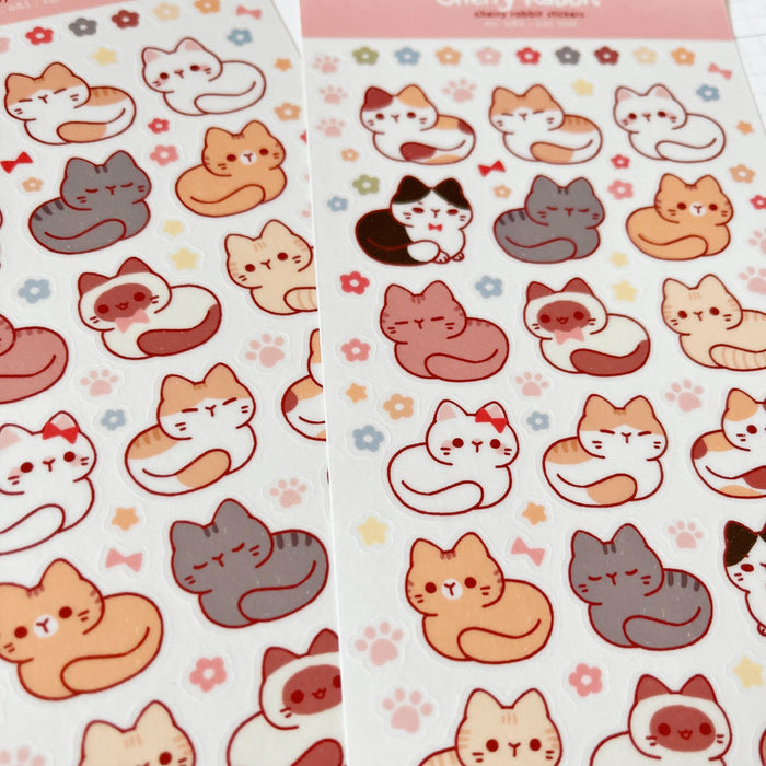 Cat Loaf Washi Sticker Sheet