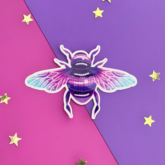 Busy Bee Clear Vinyl Sticker