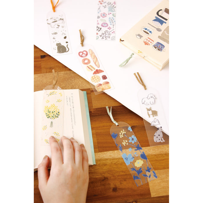 Clear Bookmark - Small Flowers