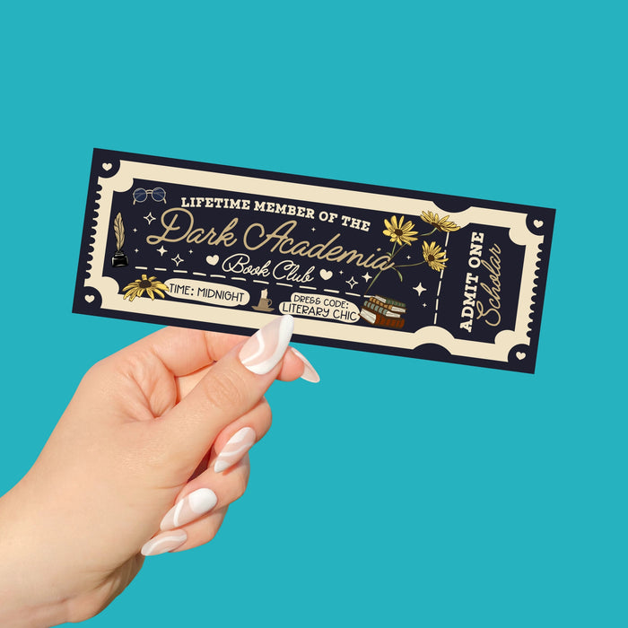 Dark Academia Book Club Bookmark