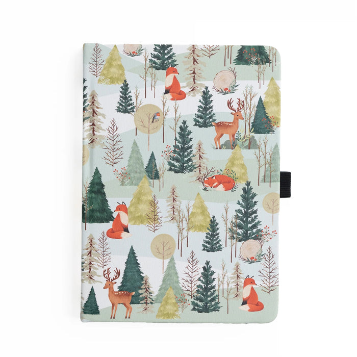 Fox in Winter Woods Dot Grid Notebook