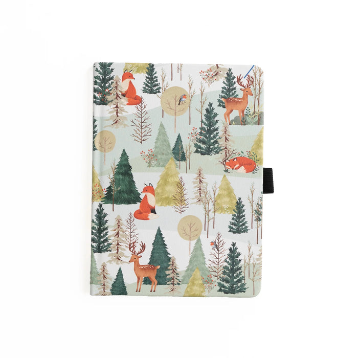 Fox in Winter Woods Dot Grid Notebook