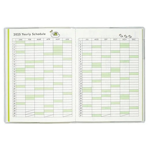 2025 Frog Time Monthly Planner A6 Size Soft Cover - Tea Time