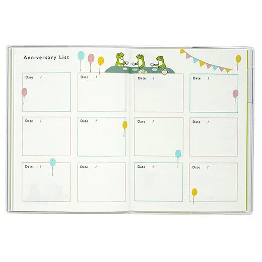 2025 Frog Time Monthly Planner A6 Size Soft Cover - Tea Time