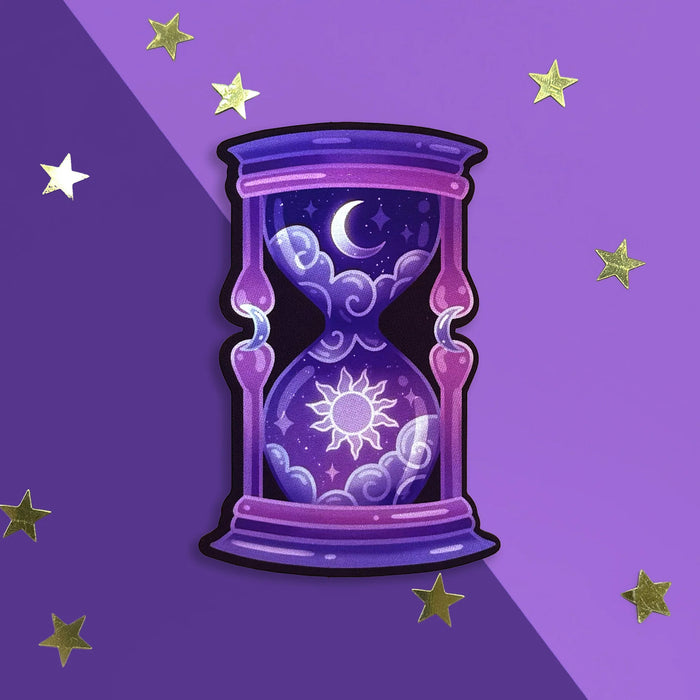 Made of Stars Hourglass Vinyl Sticker - Purple