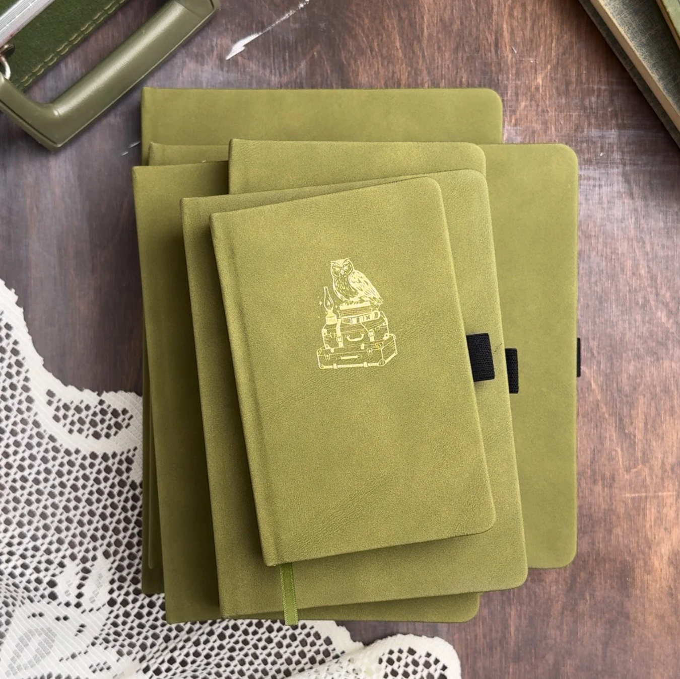 In The Attic Archer & Olive Dot Grid Notebooks