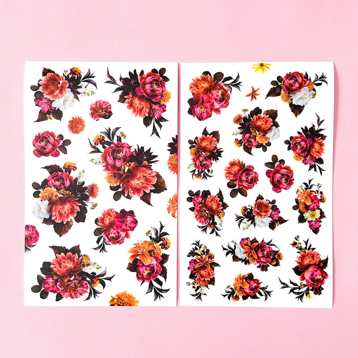 Jewel Tone Blooms Sticker Book