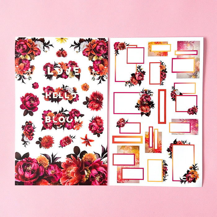 Jewel Tone Blooms Sticker Book