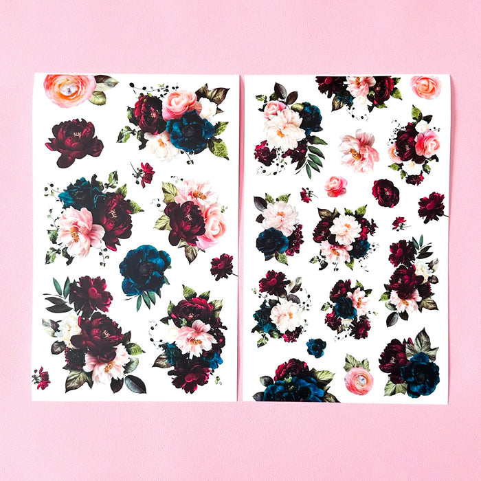 Jewel Tone Blooms Sticker Book