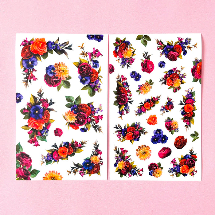 Jewel Tone Blooms Sticker Book