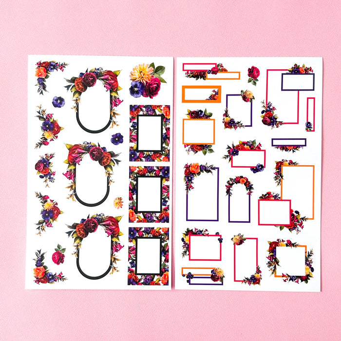 Jewel Tone Blooms Sticker Book