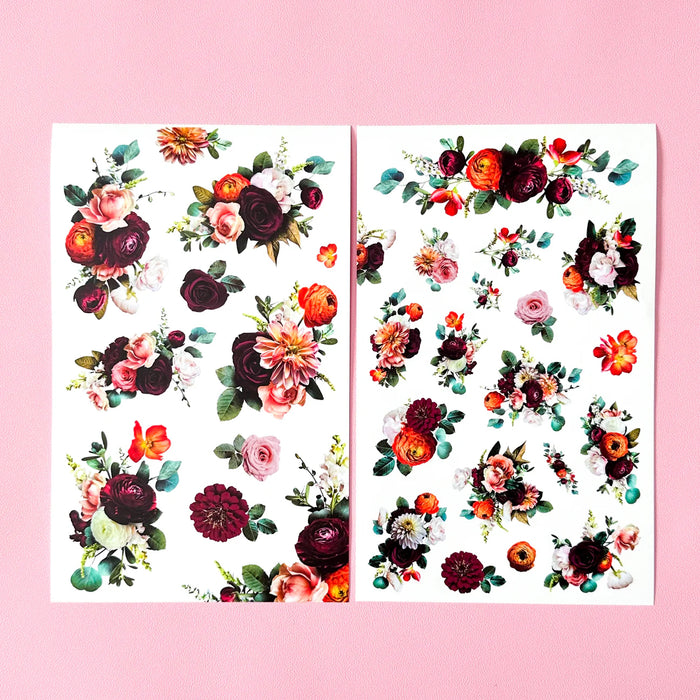 Jewel Tone Blooms Sticker Book