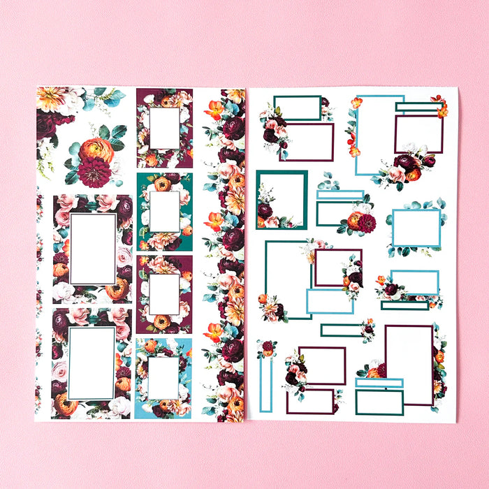 Jewel Tone Blooms Sticker Book