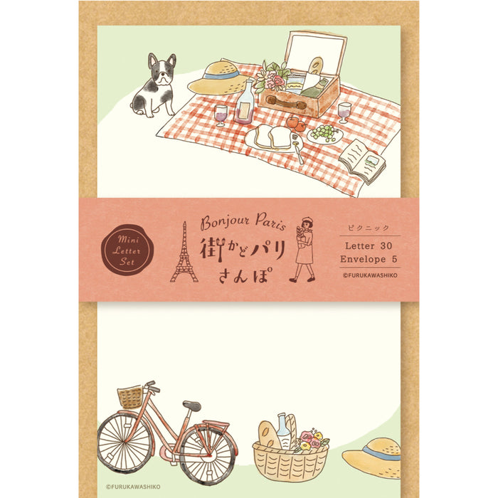 'Bonjour Paris' Series Mini Letter Writing Set - Picnic