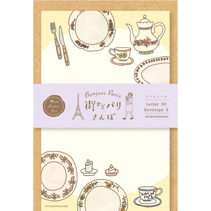 'Bonjour Paris' Series Mini Letter Writing Set - Antique Shopping