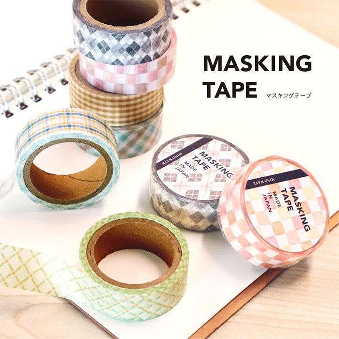 Mind Wave Japan Washi Tape - Check Pattern #9