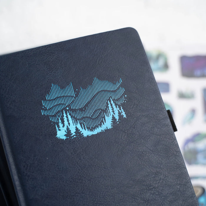 Northern Lights Dot Grid Notebook