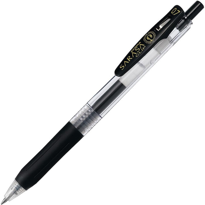 Zebra Sarasa Clip Gel Pen 0.7mm - Black - 5 Pack