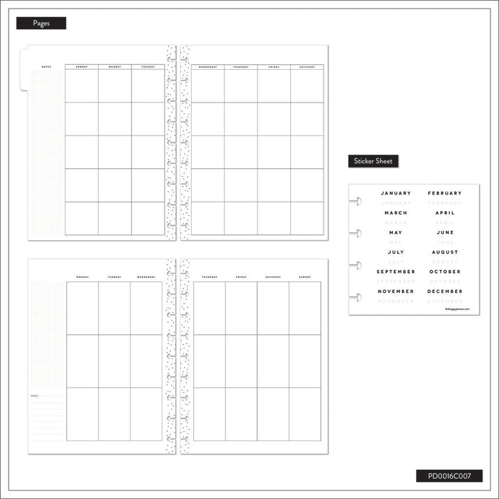 The Happy Planner Undated 'Share Your Magic' CLASSIC VERTICAL Happy Planner - 12 Months