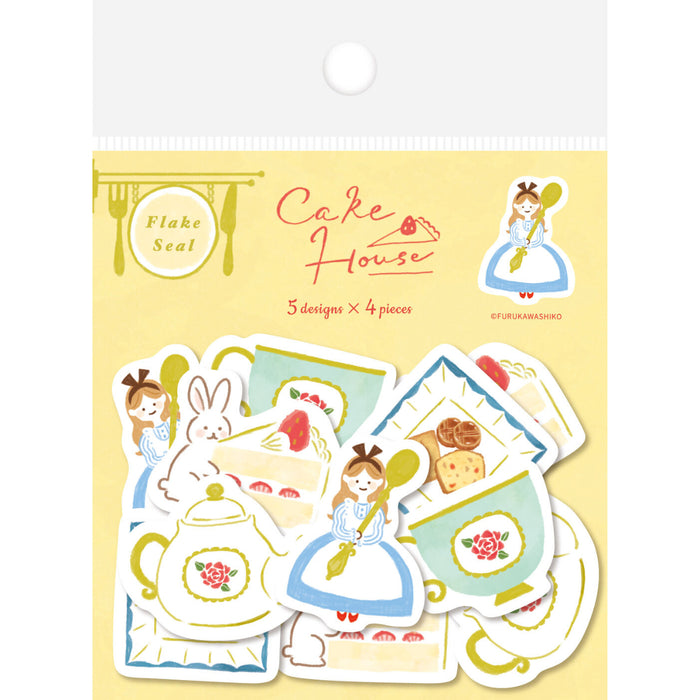 'Shop' Series Paper Flake Stickers - Cake House