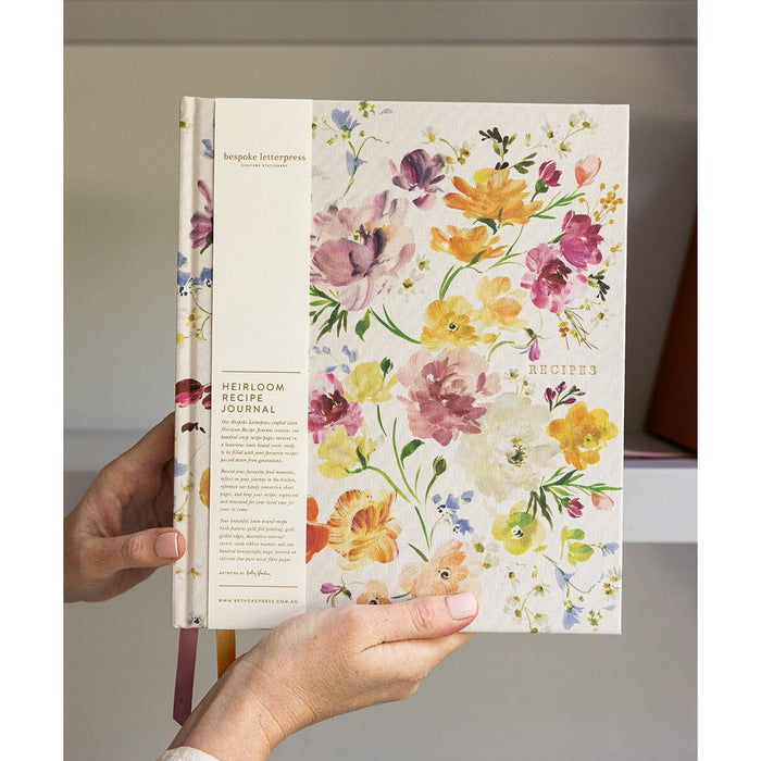 Heirloom Recipe Book Journal - Ranunculus