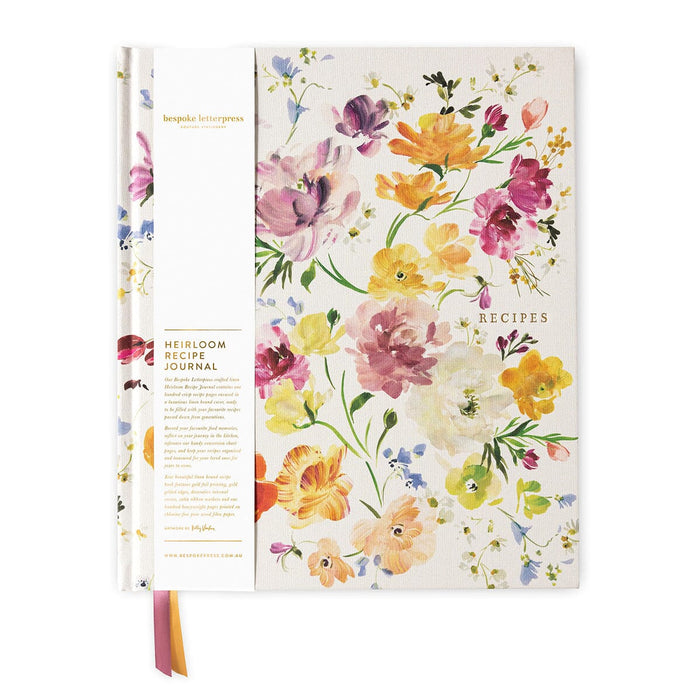 Heirloom Recipe Book Journal - Ranunculus