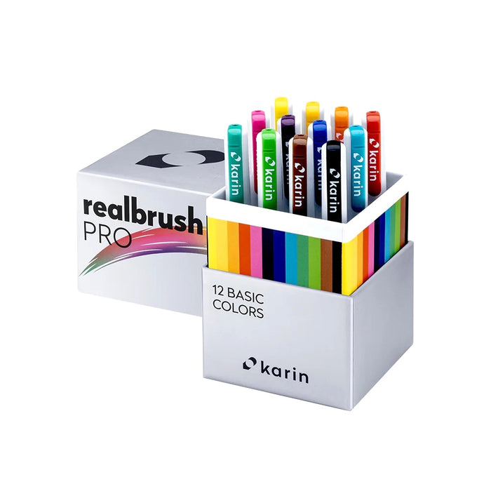 RealBrush Pro Brush Pen Set - 12 Basic Colours