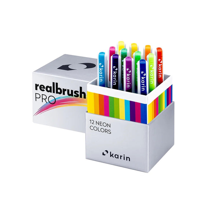 RealBrush Pro Brush Pen Set - 12 Neon Colours