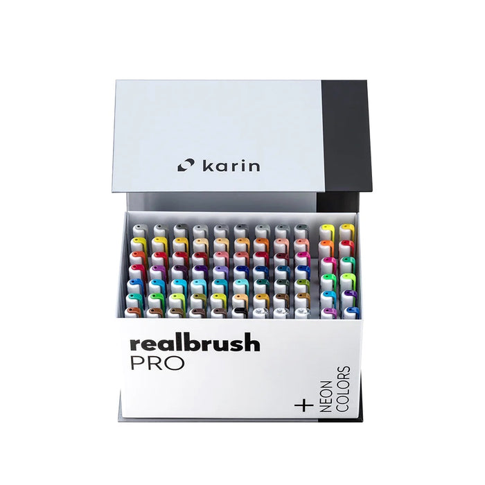 RealBrush Pro Brush Pen Mega Box Plus - 72 Colours + 3 Blender Pens