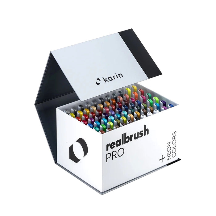 RealBrush Pro Brush Pen Mega Box Plus - 72 Colours + 3 Blender Pens