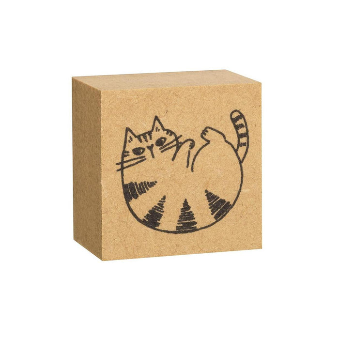 Wood Stamp - Playful Cat