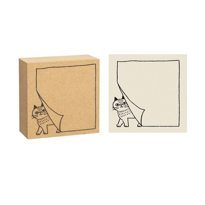 Wood Stamp - Cat Memo