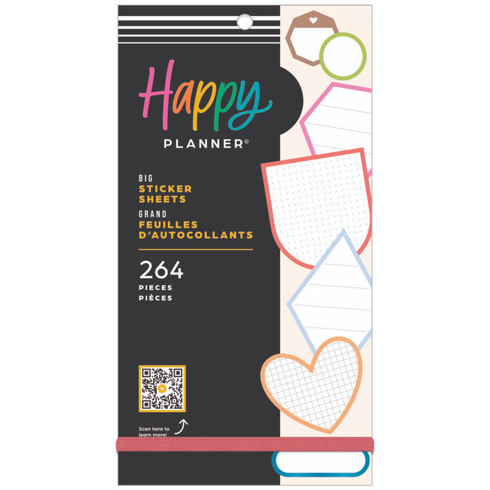 The Happy Planner BIG Value Pack Stickers - Bright Colourful Boxes - 30 Sheets