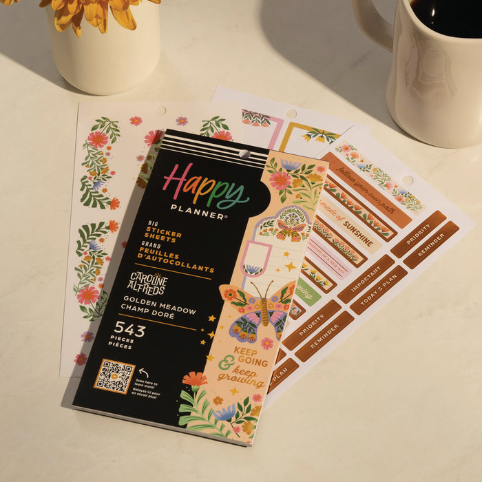 The Happy Planner BIG Value Pack Stickers - Golden Meadow - 30 Sheets