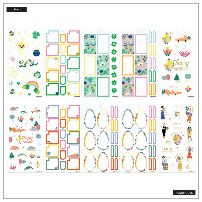 The Happy Planner CLASSIC Value Pack Stickers - Spring Sensations - 30 Sheets