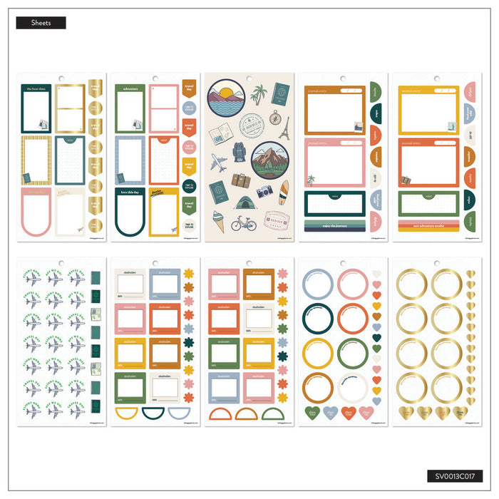 The Happy Planner CLASSIC Value Pack Stickers - See The World - 30 Sheets