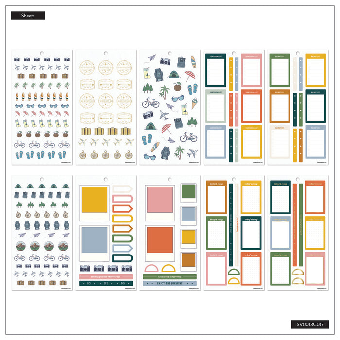 The Happy Planner CLASSIC Value Pack Stickers - See The World - 30 Sheets