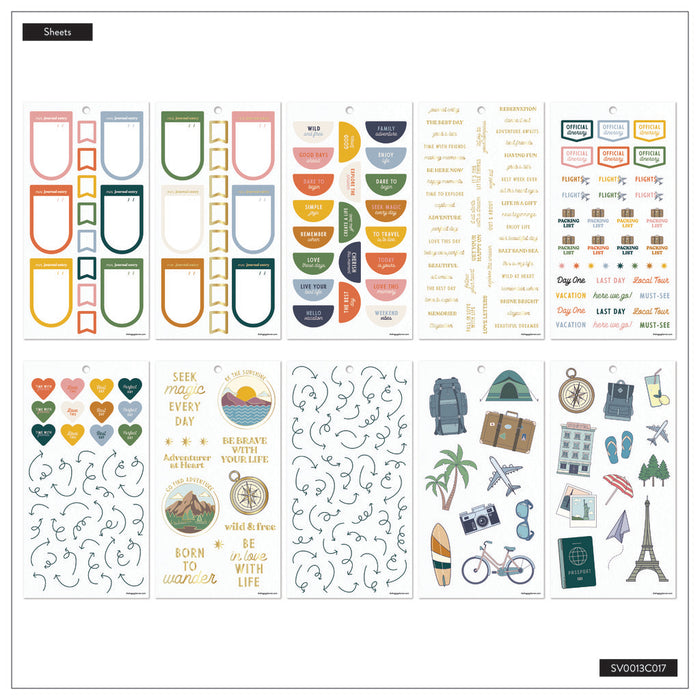 The Happy Planner CLASSIC Value Pack Stickers - See The World - 30 Sheets