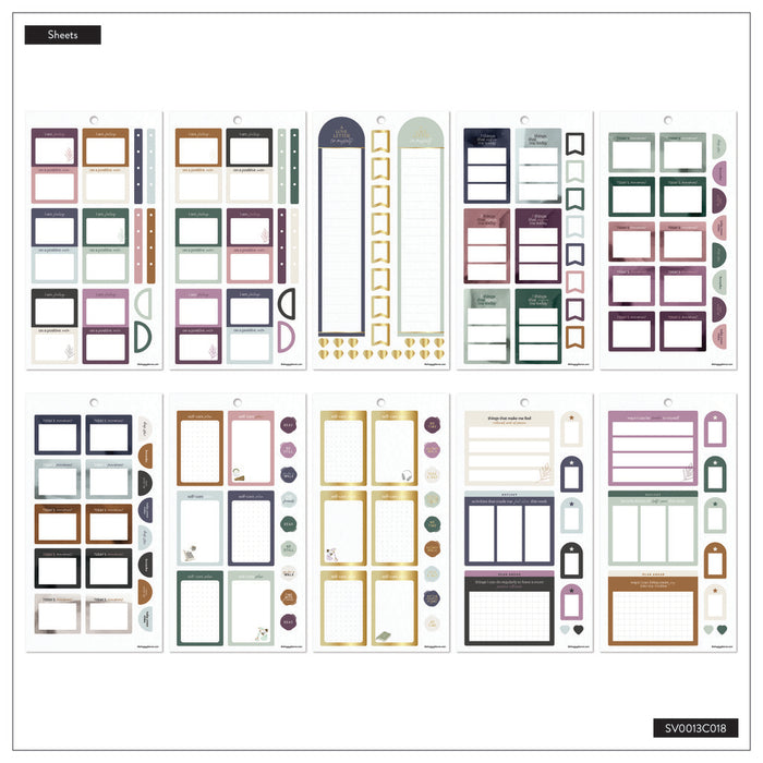 The Happy Planner CLASSIC Value Pack Stickers - Wellness Prompts - 30 Sheets