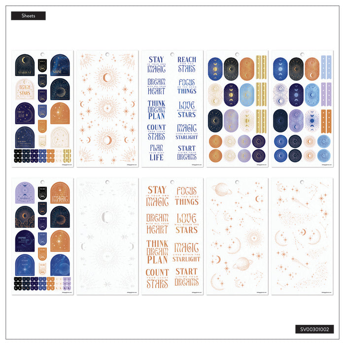 The Happy Planner MINI Value Pack Stickers - Starcrossed - 30 Sheets