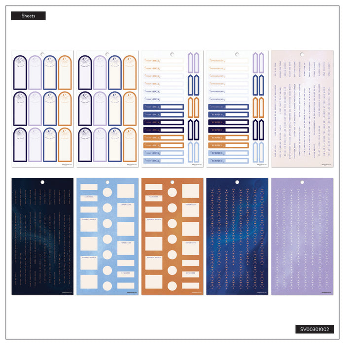 The Happy Planner MINI Value Pack Stickers - Starcrossed - 30 Sheets