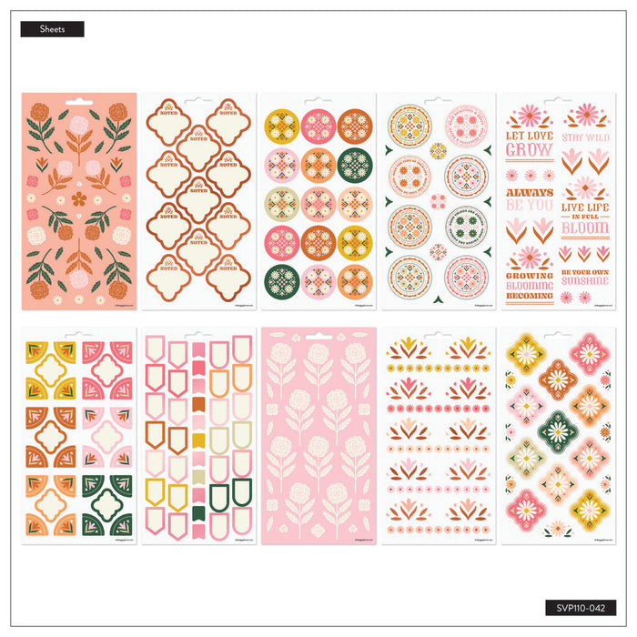 The Happy Planner 'Western Wildflower' Stickers - 10 Sheets