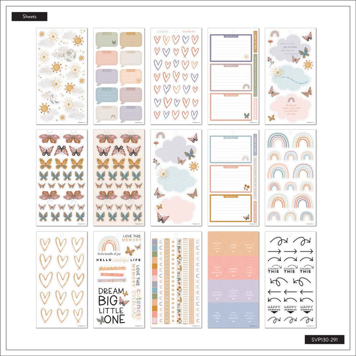 The Happy Planner BIG Memory Keeping Value Pack Stickers - Beloved Butterflies Baby - 30 Sheets