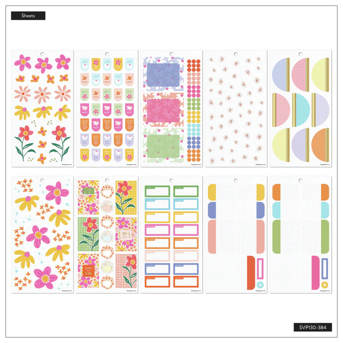 The Happy Planner CLASSIC Value Pack Stickers - Picnic Blossom - 30 Sheets