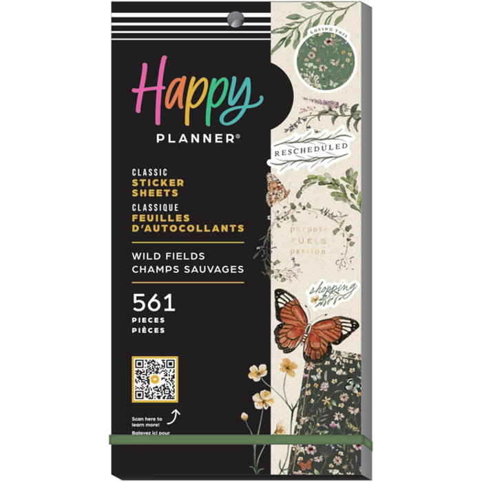 The Happy Planner CLASSIC Value Pack Stickers - Wild Fields - 30 Sheets