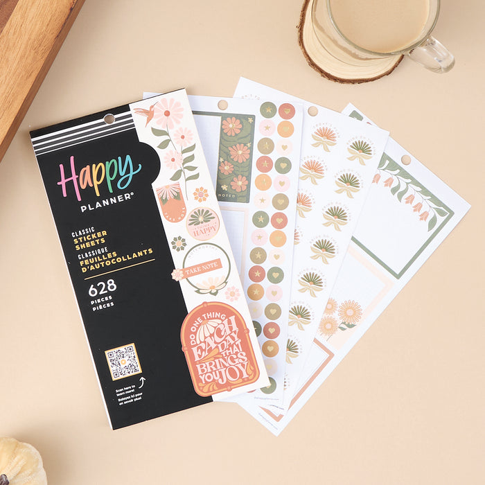 The Happy Planner CLASSIC Value Pack Stickers - Desert Rose - 30 Sheets